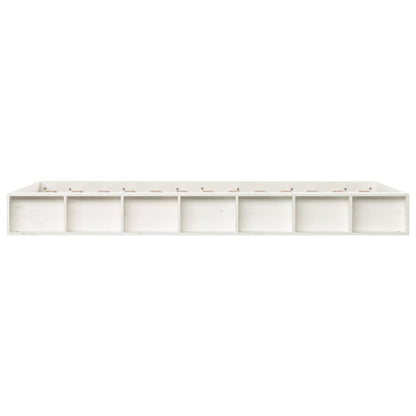 vidaXL Bed Frame without Mattress White 75x190 cm Small Single  Solid Wood
