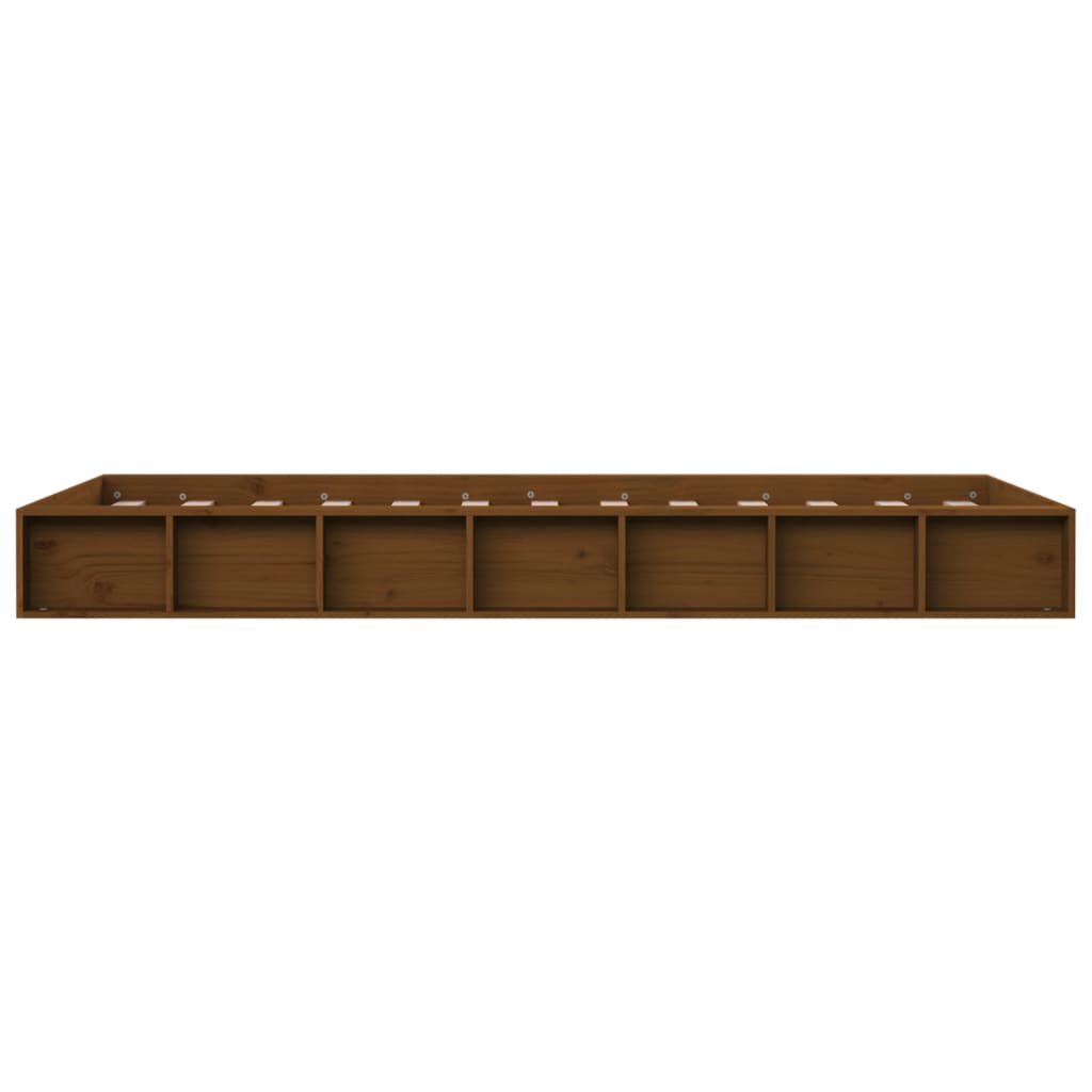 vidaXL Bed Frame without Mattress Honey Brown 75x190 cm Small Single  Solid Wood