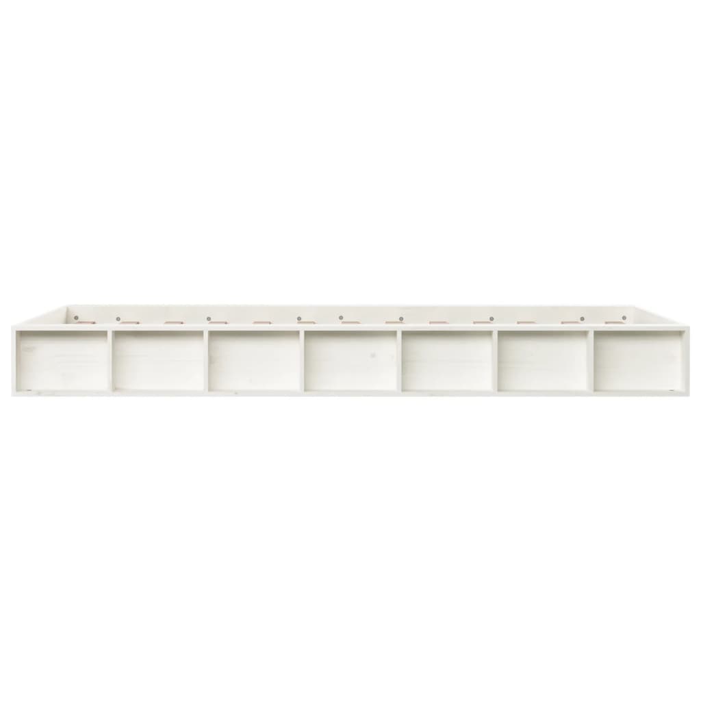 vidaXL Bed Frame without Mattress White 90x190 cm Single Single Solid Wood