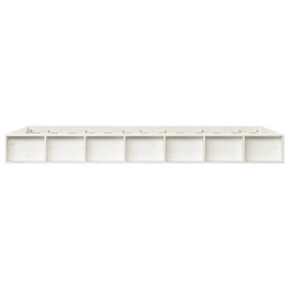 vidaXL Bed Frame without Mattress White 90x190 cm Single Single Solid Wood