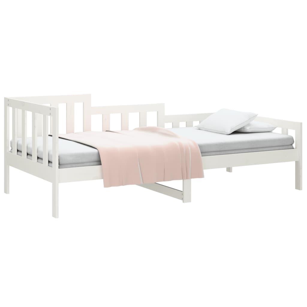 vidaXL Day Bed without Mattress White 80x200 cm Solid Wood Pine
