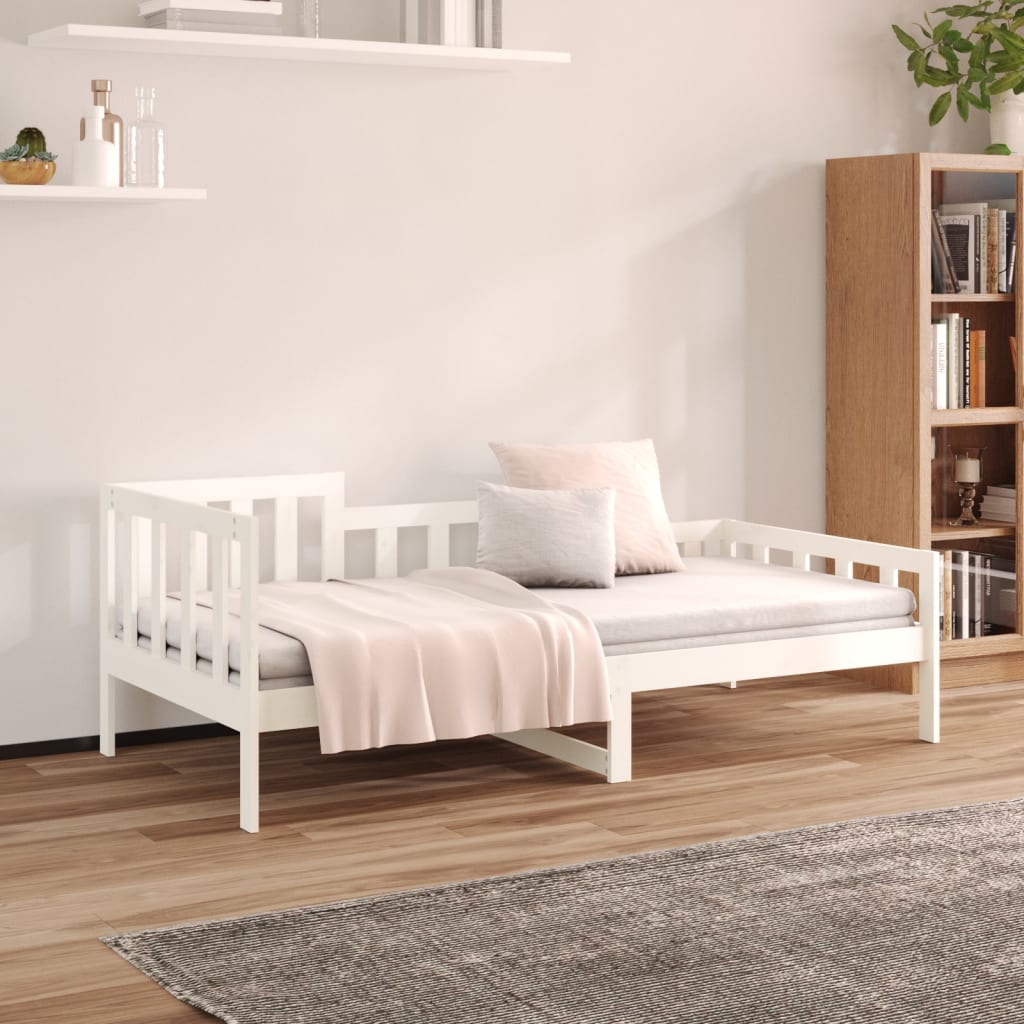 vidaXL Day Bed without Mattress White 80x200 cm Solid Wood Pine