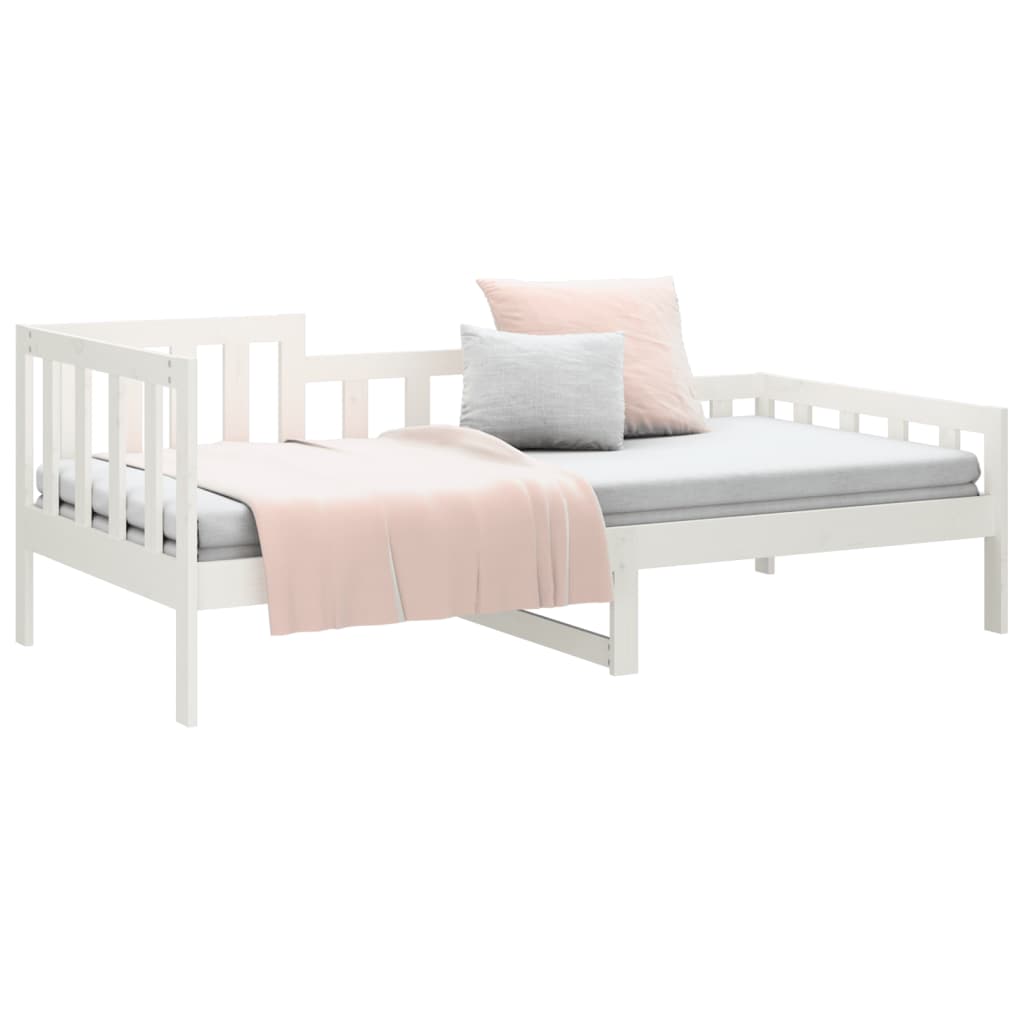 vidaXL Day Bed without Mattress White 80x200 cm Solid Wood Pine