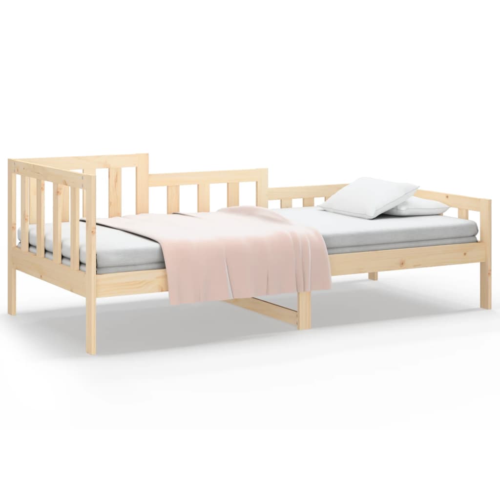 vidaXL Day Bed | Natural Wood | Solid pinewood | 90 x 200 cm