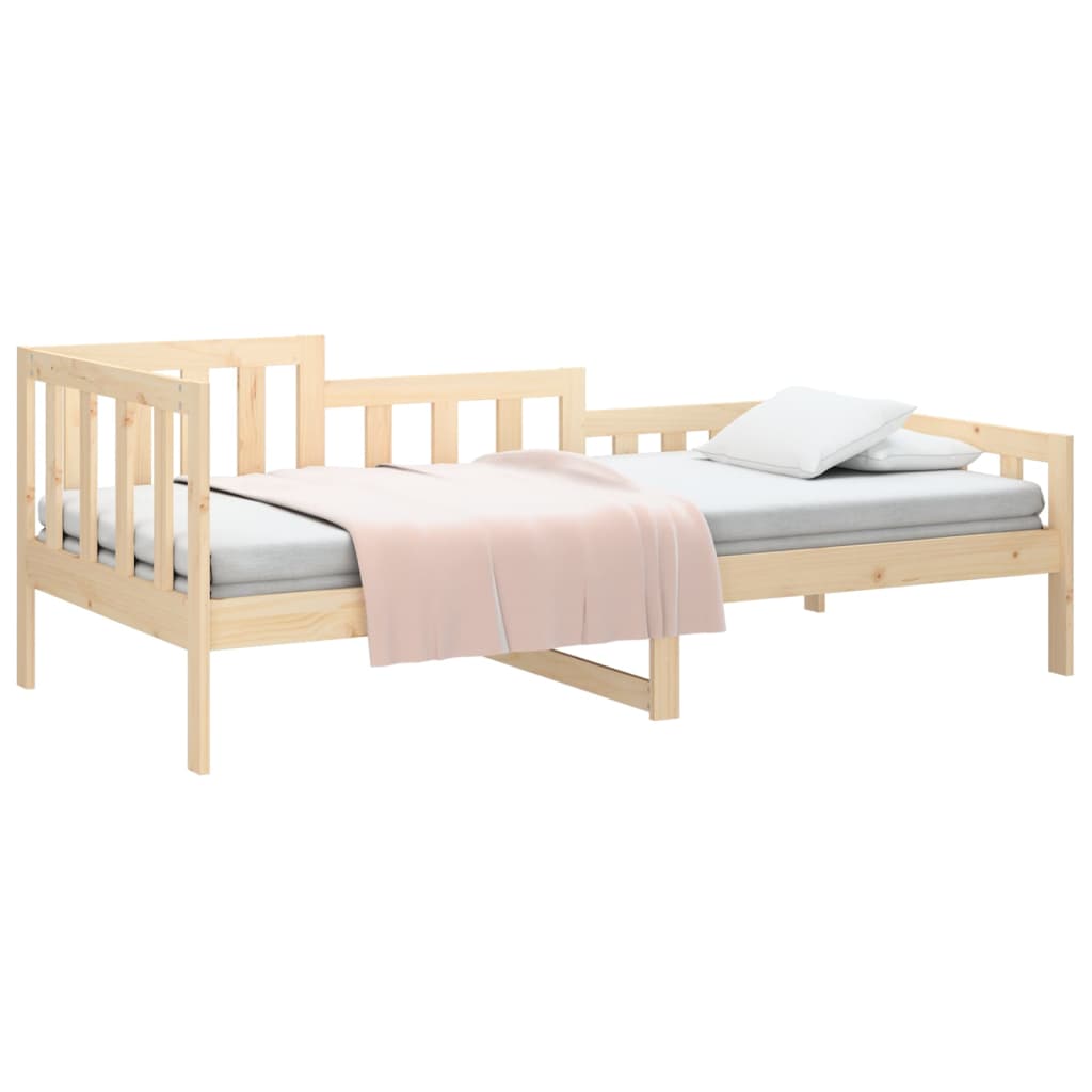vidaXL Day Bed | Natural Wood | Solid pinewood | 90 x 200 cm