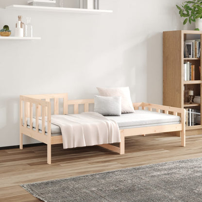 vidaXL Day Bed | Natural Wood | Solid pinewood | 90 x 200 cm