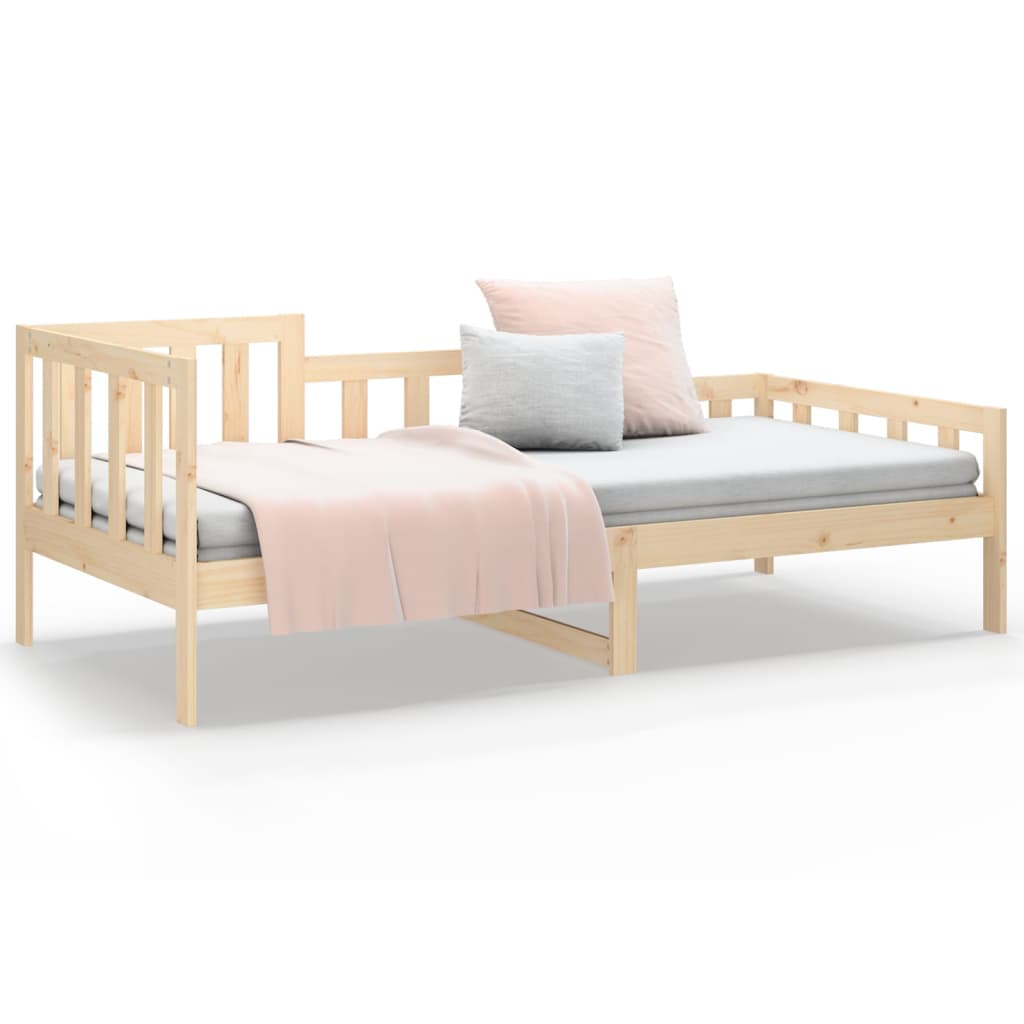 vidaXL Day Bed | Natural Wood | Solid pinewood | 90 x 200 cm