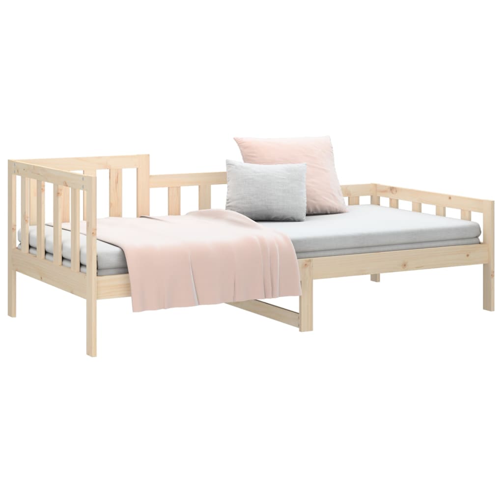 vidaXL Day Bed | Natural Wood | Solid pinewood | 90 x 200 cm