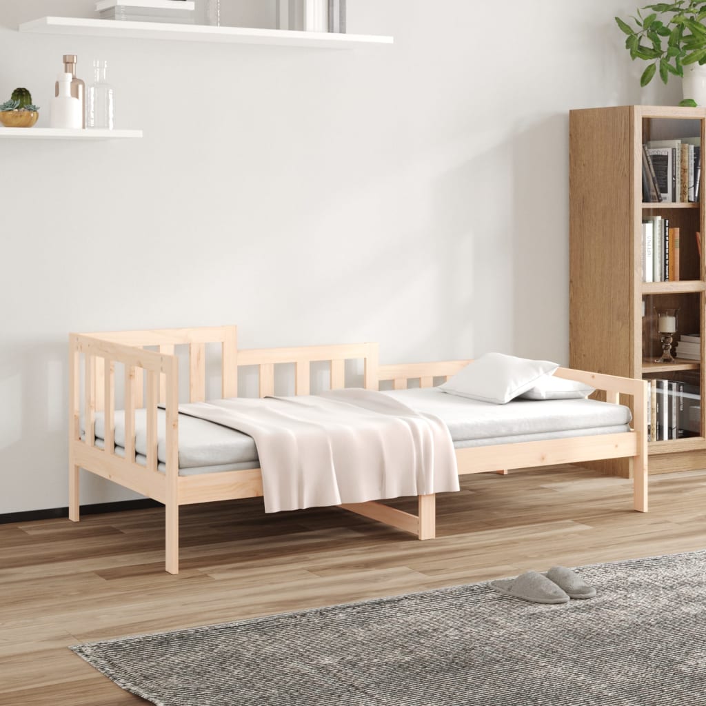 vidaXL Day Bed | Natural Wood | Solid pinewood | 90 x 200 cm
