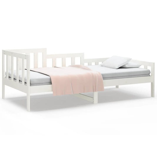 vidaXL Day Bed without Mattress White 90x200 cm Solid Wood Pine