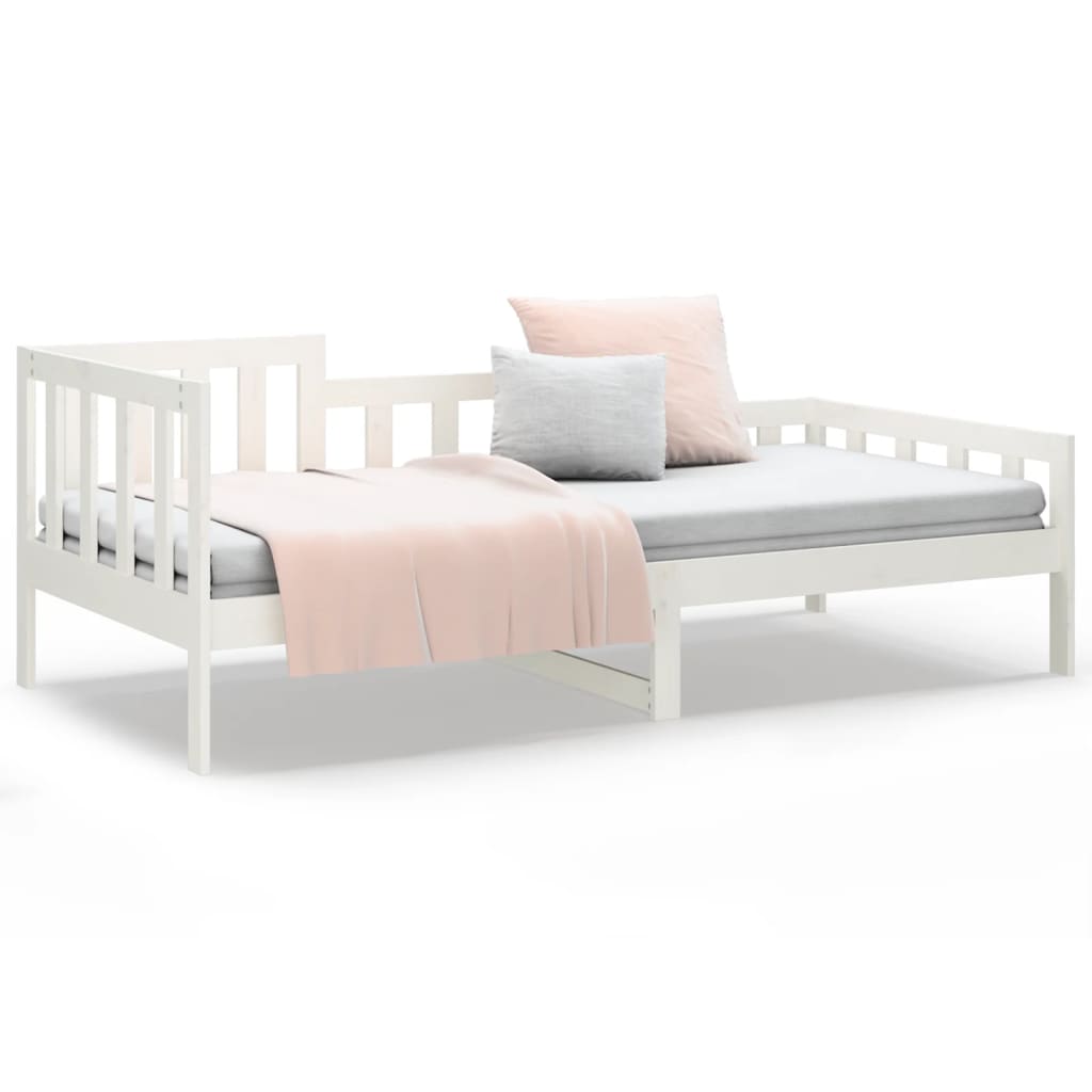 vidaXL Day Bed without Mattress White 90x200 cm Solid Wood Pine