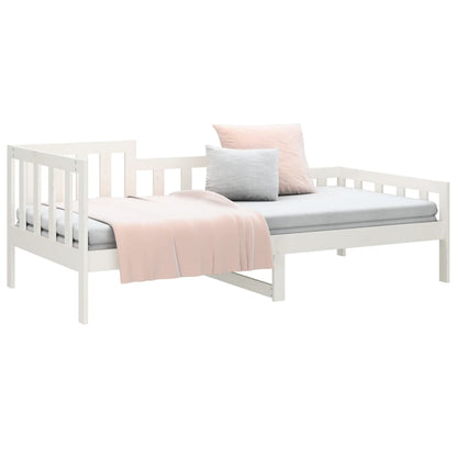 vidaXL Day Bed without Mattress White 90x200 cm Solid Wood Pine