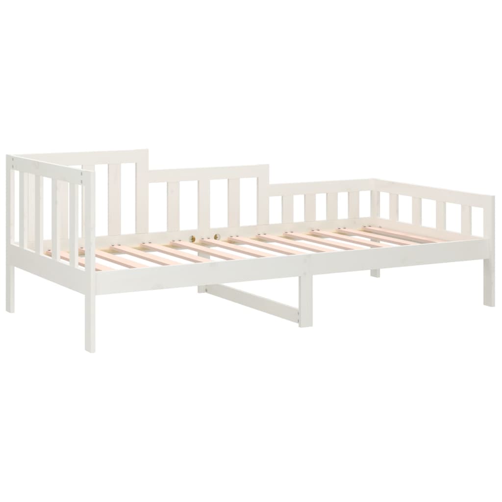 vidaXL Day Bed without Mattress White 90x200 cm Solid Wood Pine