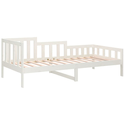 vidaXL Day Bed without Mattress White 90x200 cm Solid Wood Pine