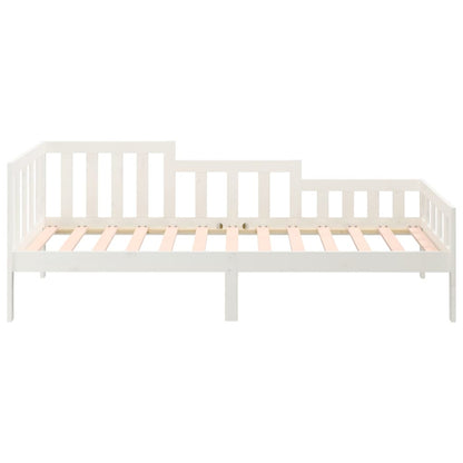 vidaXL Day Bed without Mattress White 90x200 cm Solid Wood Pine