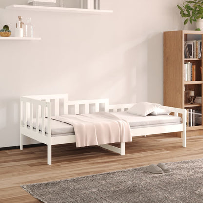 vidaXL Day Bed without Mattress White 90x200 cm Solid Wood Pine