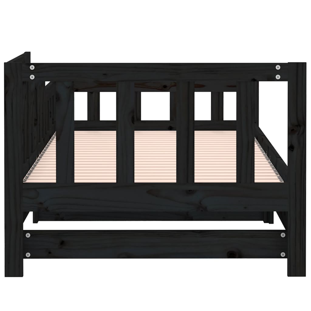 vidaXL Day Bed | Black | Solid pinewood | 2x