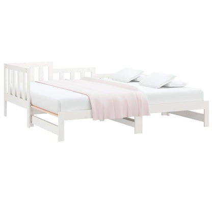 vidaXL Day Bed | White | Solid pinewood | Double | Convertible | Day Bed
