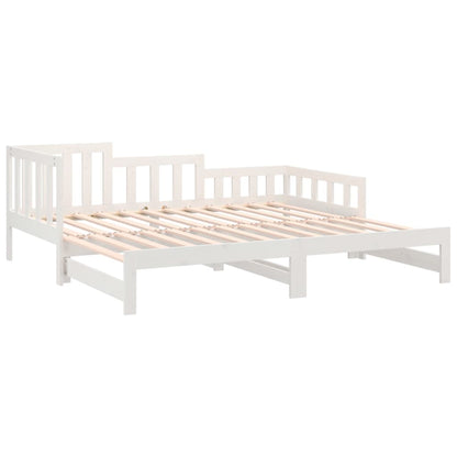 vidaXL Day Bed | White | Solid pinewood | Double | Convertible | Day Bed
