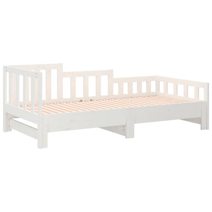 vidaXL Day Bed | White | Solid pinewood | Double | Convertible | Day Bed