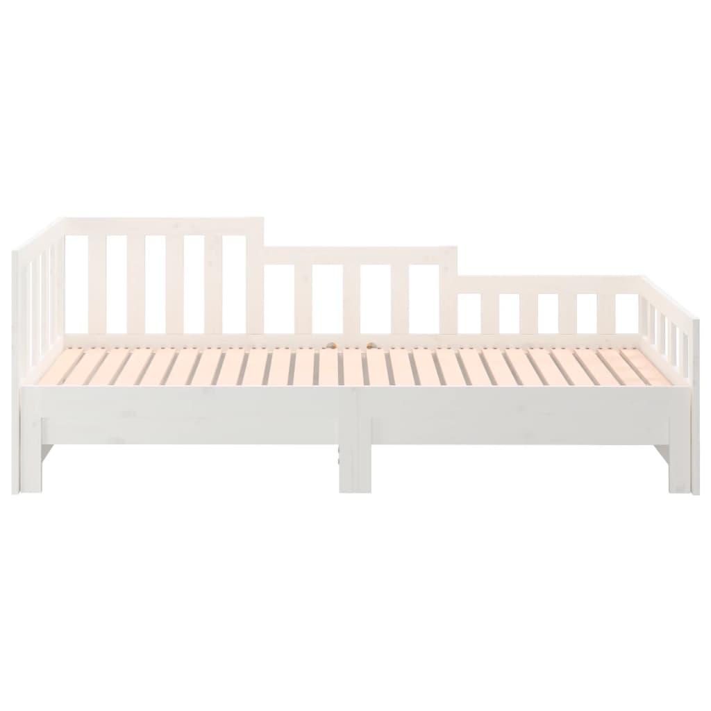 vidaXL Day Bed | White | Solid pinewood | Double | Convertible | Day Bed