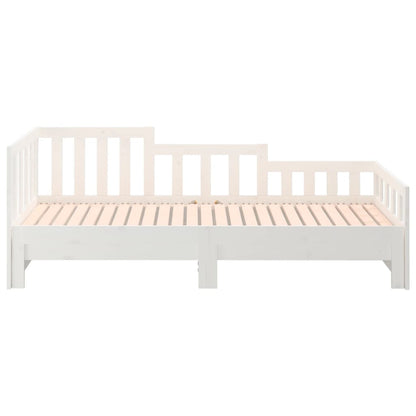 vidaXL Day Bed | White | Solid pinewood | Double | Convertible | Day Bed