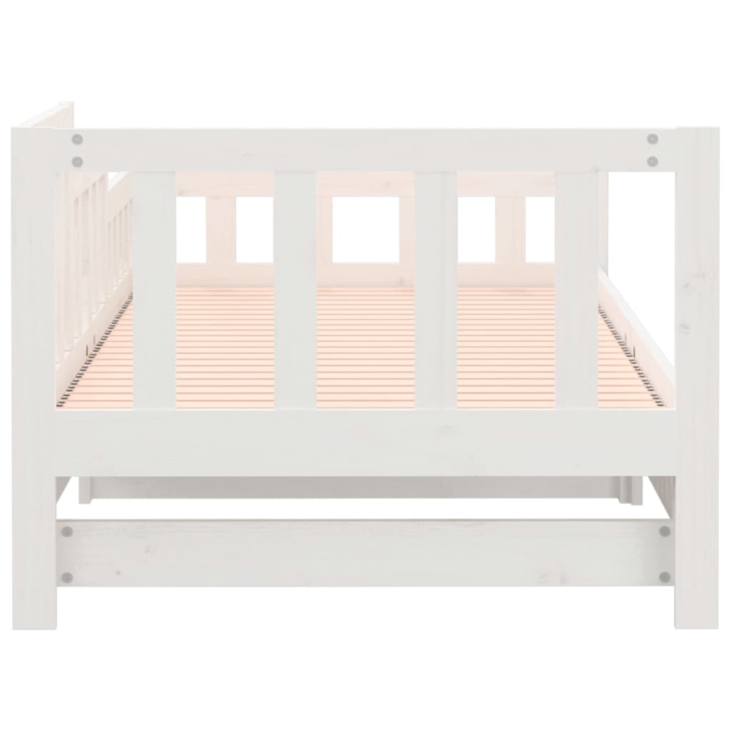 vidaXL Day Bed | White | Solid pinewood | Double | Convertible | Day Bed