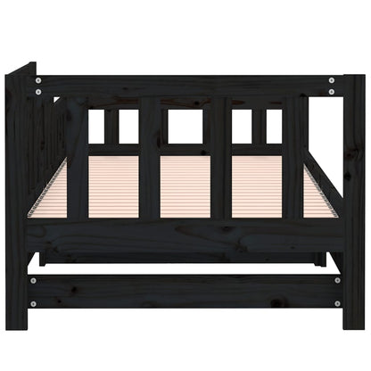 vidaXL Day Bed | Black | Solid pine wood | Double