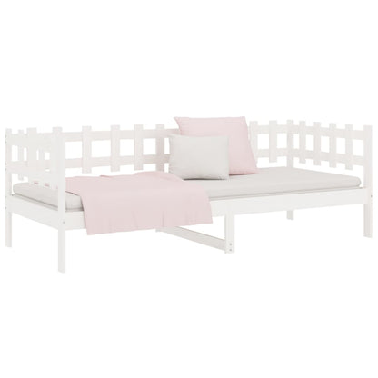 vidaXL Day Bed without Mattress White 80x200 cm Solid Wood Pine