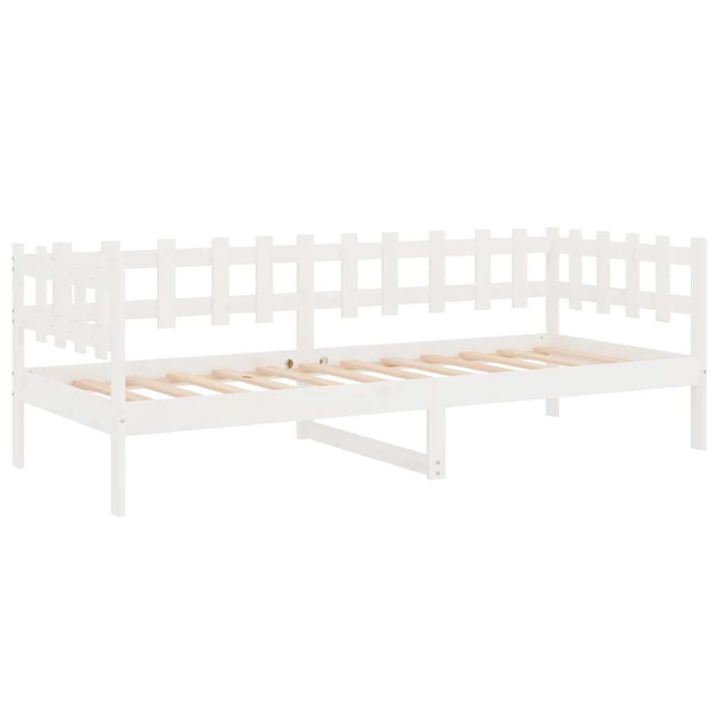 vidaXL Day Bed without Mattress White 80x200 cm Solid Wood Pine