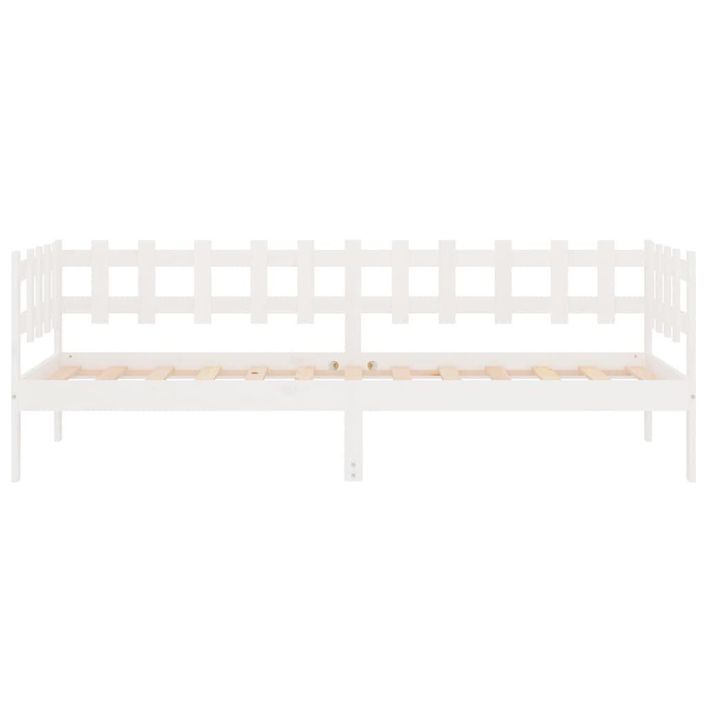 vidaXL Day Bed without Mattress White 80x200 cm Solid Wood Pine