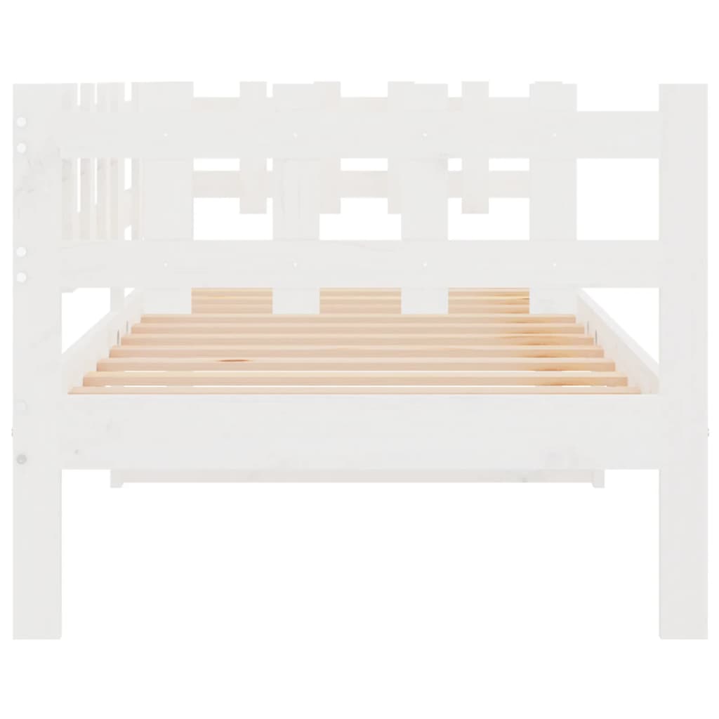 vidaXL Day Bed without Mattress White 80x200 cm Solid Wood Pine