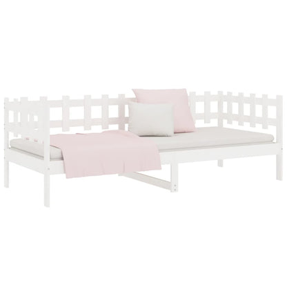 vidaXL Day Bed without Mattress White 90x200 cm Solid Wood Pine