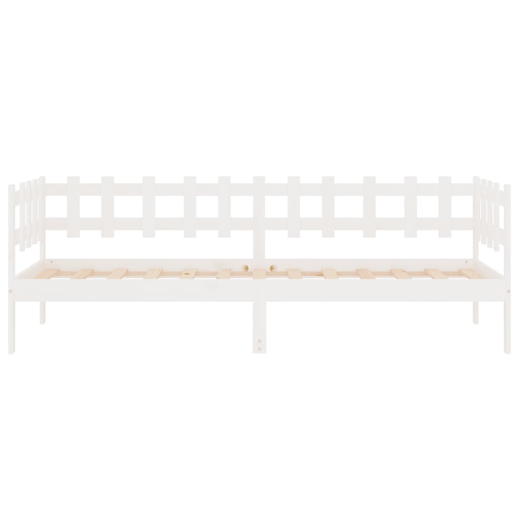 vidaXL Day Bed without Mattress White 90x200 cm Solid Wood Pine