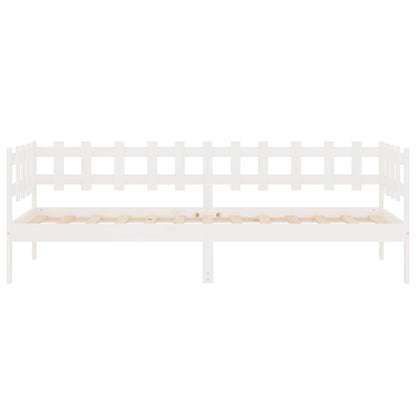 vidaXL Day Bed without Mattress White 90x200 cm Solid Wood Pine