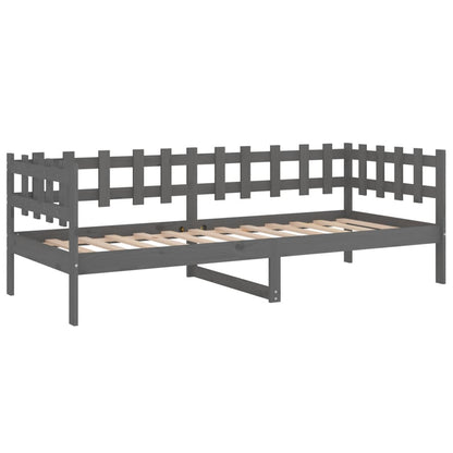 vidaXL Day Bed | Grey | Solid pine wood | 90x200 cm