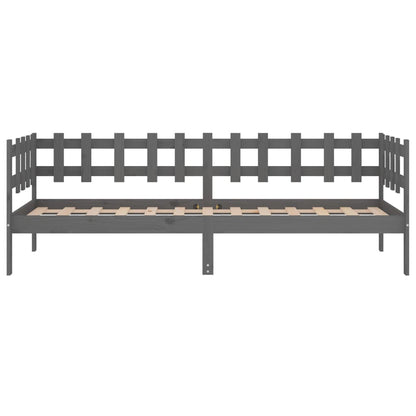 vidaXL Day Bed | Grey | Solid pine wood | 90x200 cm