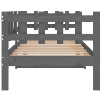 vidaXL Day Bed | Grey | Solid pine wood | 90x200 cm