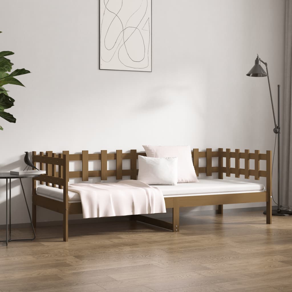 vidaXL Day Bed without Mattress Honey Brown 90x200 cm Solid Wood Pine