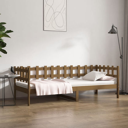 vidaXL Day Bed without Mattress Honey Brown 90x200 cm Solid Wood Pine
