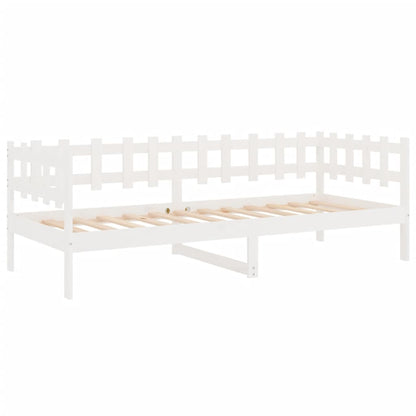 vidaXL Day Bed without Mattress White 90x190 cm Single Solid Wood Pine