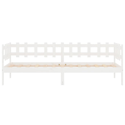 vidaXL Day Bed without Mattress White 90x190 cm Single Solid Wood Pine
