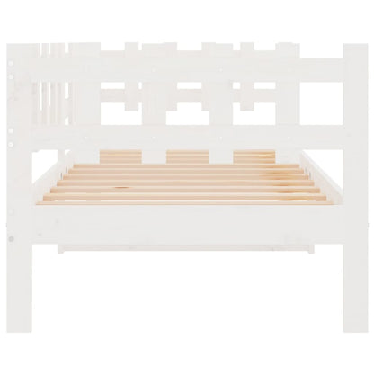vidaXL Day Bed without Mattress White 90x190 cm Single Solid Wood Pine