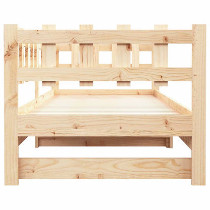 vidaXL Pull-out Day Bed without Mattress 2x(80x200) cm Solid Wood Pine
