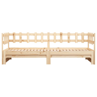vidaXL Pull-out Day Bed without Mattress 2x(90x200) cm Solid Wood Pine