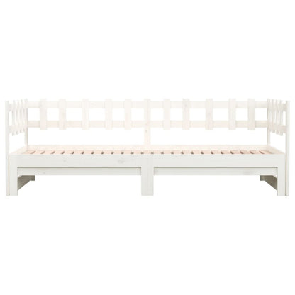 vidaXL Pull-out Day Bed without Mattress White 2x(90x200) cm