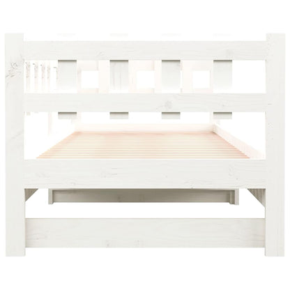 vidaXL Pull-out Day Bed without Mattress White 2x(90x190) cm