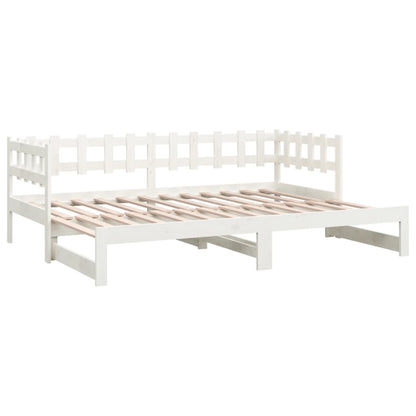 vidaXL Pull-out Day Bed without Mattress White 2x(90x190) cm