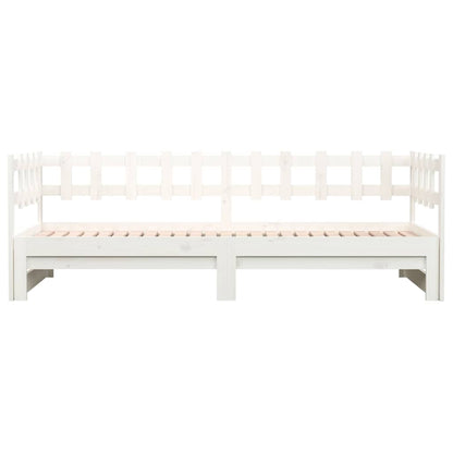 vidaXL Pull-out Day Bed without Mattress White 2x(90x190) cm