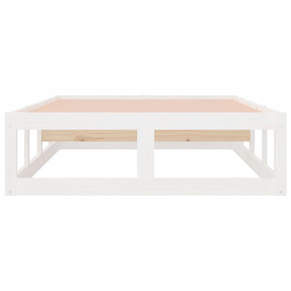 vidaXL Bed Frame without Mattress White 90x200 cm Solid Wood